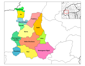 Bobo-Dioulasso Department location in the province