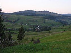 View of the village of Huklyvyi