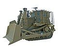 The militarized Caterpillar D9 armored bulldozer allows for earthmoving projects in a combat environment. In the picture: IDF Caterpillar D9R.