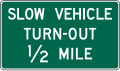 D17-7 Slow vehicle turn-out (distance)