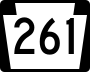 Route 261 marker