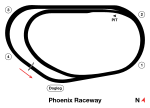 Track map of Phoenix Raceway.