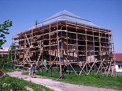 The Bejt-ha-kneset synagogue during reconstruction