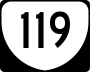 State Route 119 marker