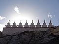 The Chortens or Buddhist Stupas at Themis Monastery, Ladakh