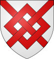 a fret—Argent, a fret gules. Arms of the Blake family.