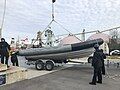 HMCS Star sailors crane a RHIB during Exercise Wentworth Shield 2018