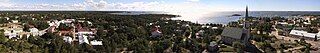 Hanko, Finland. Panoramic photo shot from the water tower.