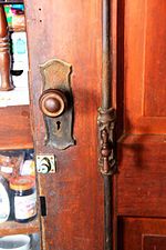 Old door knob and door lock