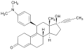 The molecular structure of the abortifacient drug Mifepristone