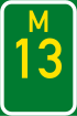 Metropolitan route M13 shield