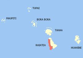 Location of the commune (in red) within the Leeward Islands