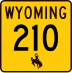 Wyoming Highway 210 marker