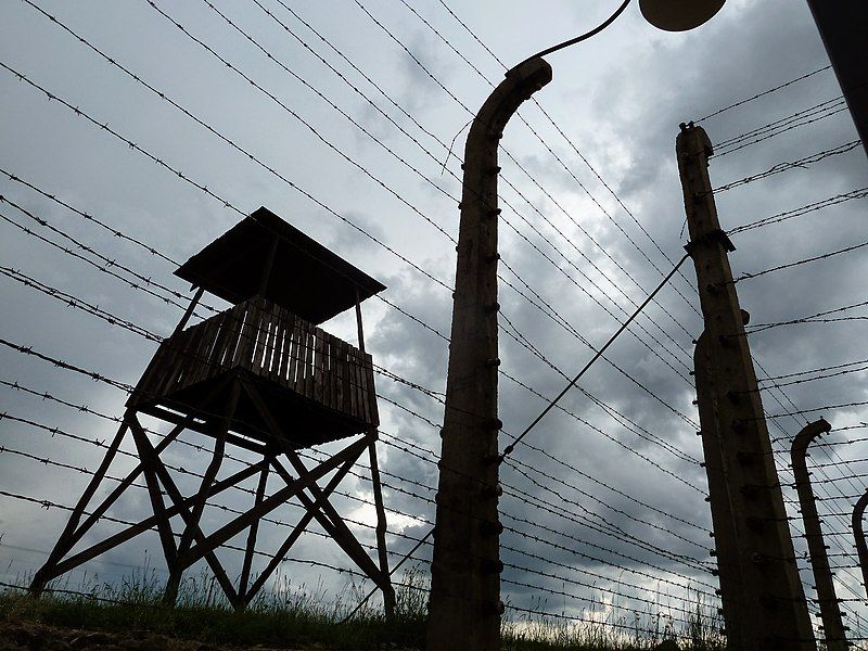 File:Birkenau-guard-post.JPG