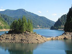 Cougar Reservoir on the South Fork McKenzie River