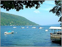 Skaneateles Lake marina, hamlet of Fair Haven