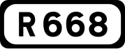 R668 road shield}}