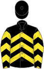 Black, yellow chevrons, black cap