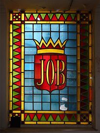 Stained glass JOB emblem