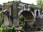 Remaining arch of the Pons Aemilius midstream