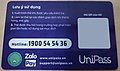 UniPass Card (back)