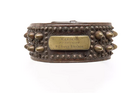 Leather dog collar belonging to Caesar, bulldog mascot of "A" Company 4th Battalion N.Z.R.B. Engraved as "Ceaser"