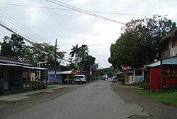 Main street in Cahuita