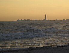 The lighthouse seen from the Cape May cove