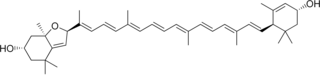 Skeletal formula of flavoxanthin