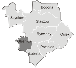 Location of Gmina Oleśnica