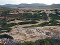 East Basilica from the top of East Akropolis. Harbor area in background.