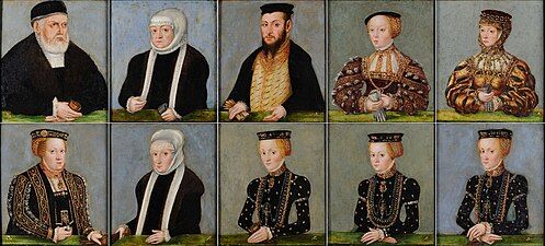 The Family of Sigismund I of Poland, Lucas Cranach the Younger, c. 1553-1555