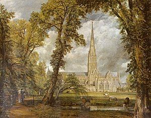 Salisbury Cathedral from the Bishop's Grounds by John Constable