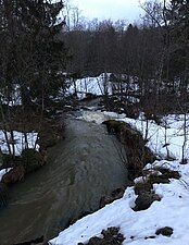 Kivikoskenpuro in Siuntio during winter