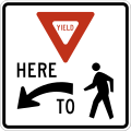 R1-5L Yield here to pedestrians (left)