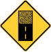 Pavement Ends symbol