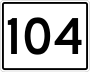 State Route 104 marker