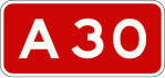 A30 motorway shield}}