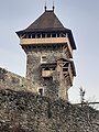 A recently reconstructed tower. The roof of this dungeon collapsed in March 2019[2]