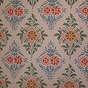 Close up of the "Gästgivars-wallpaper"