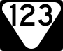 State Route 123 marker