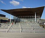 The Senedd building in February 2006