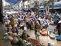 Outside of the streets of the market in the morning