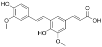 Chemical structure of decarboxylated 8,5'-diferulic acid