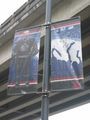 Vancouver Canucks street banners outside GM Place.