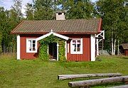 Luossa cottage, celebrated in the song "Omkring tiggarn från Luossa" (Around the beggar from Luossa), published in the 1917 Svarta ballader.