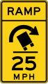 W13-13 Ramp speed advisory (truck rollover)