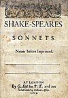 Title page of the Sonnets