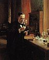 Louis Pasteur in his lab