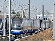 Bombardier/Alstom Flexity Freedom LRVs undergoing testing on the Valley Line